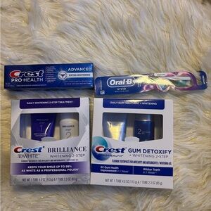 Crest Whitening Toothpaste and Oral Care Set - Blue and White